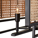 Люстра прямоугольной формы с чёрным каркасом и вставкой из плетеного материала Cage for Light варинант исполнения - 2 | Loft Concept в Твери