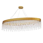Люстра подвесная овальная с хрустальными подвесками Crystal Art  варинант исполнения - 1 | Loft Concept в Твери