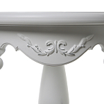 Стол приставной круглый белого цвета из массива бука с легкими потертостями White Provence варинант исполнения - 2 | Loft Concept в Твери