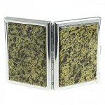 Портсигар на 10 сигарет с газовой зажигалкой из натурального камня Змеевик Светлый Stone Cigarettes Cases варинант исполнения - 3 | Loft Concept в Твери