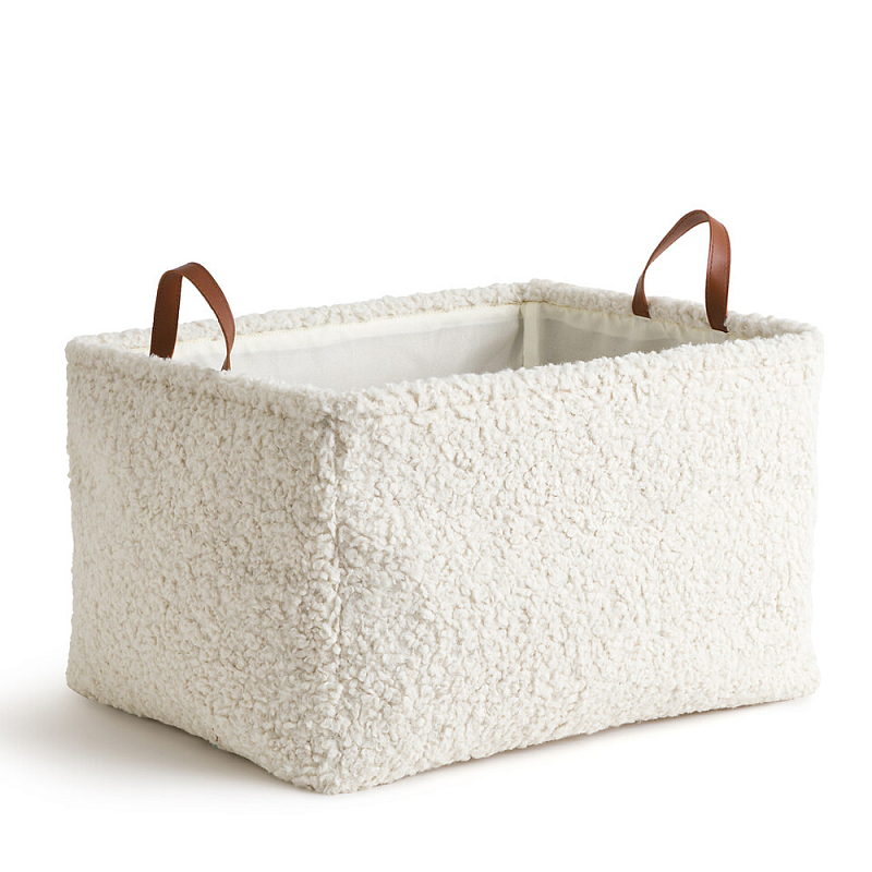 Корзина из ткани букле Boucle Organizers Rect Молочный Коричневый Корзина из ткани букле Boucle Organizers Rect Молочный Коричневый в Твери | Loft Concept