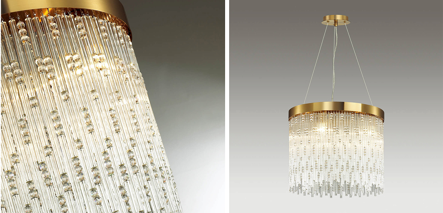 Люстра Hailstorm Rain Kerri Chandelier gold 45 Люстра Hailstorm Rain Kerri Chandelier gold 45 - Loft-Concept в Твери