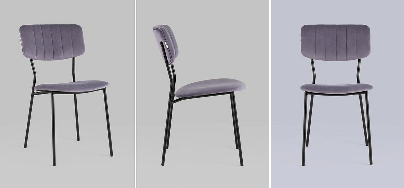 Стул Singer Chair без подлокотника Пыльно-Сиреневый Велюр Стул Singer Chair без подлокотника Пыльно-Сиреневый Велюр - Loft-Concept в Твери