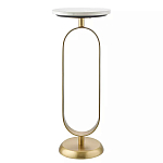 Столик приставной с овальным золотым основанием Oval Gold Base варинант исполнения - 1 | Loft Concept в Твери