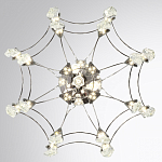 Люстра подвесная из металла с хрустальными подвесками прозрачного цвета Quasar 41 варинант исполнения - 10 | Loft Concept в Твери