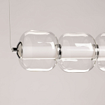 Люстра линейная с 6-ю прозрачными стеклянными плафонами округлой формы HANDLE GRAPE варинант исполнения - 6 | Loft Concept в Твери