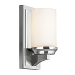 Бра для ванных комнат с белым цилиндрическим плафоном на прямоугольном основании цвета хром Feiss варинант исполнения - 5 | Loft Concept в Твери