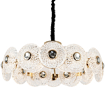 Люстра с декором из круглых рельефных пластин из хрусталя Decorative Glass Discs Chandelier 82 варинант исполнения - 1 | Loft Concept в Твери