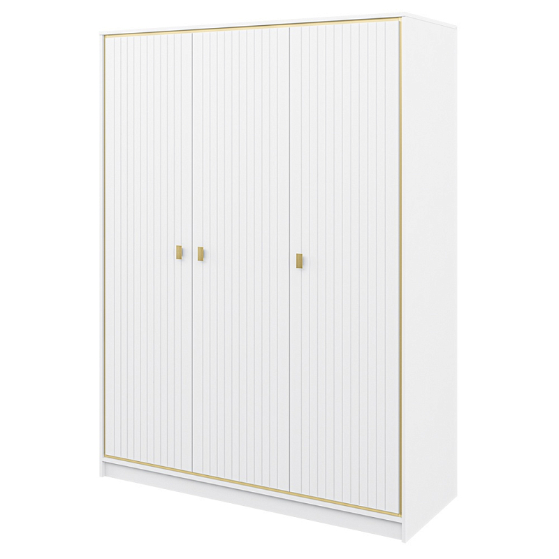 Шкаф белый трёхдверный для одежды Antique Order Белый Золотой в Твери | Loft Concept 