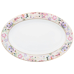 Сервиз столовый из фарфора белый с цветочным принтом на 6 персон 23 предмета Flower Porcelain Collection варинант исполнения - 2 | Loft Concept в Твери