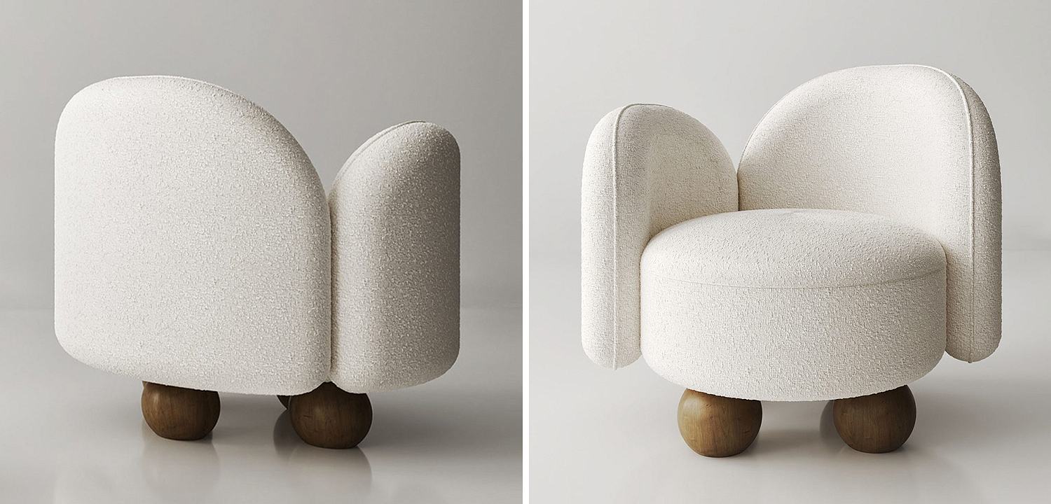 Кресло White Wooden Balls Кресло White Wooden Balls - Loft-Concept в Твери