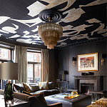 Обои ручная роспись в стиле Арт-деко Symphony Original colourway on Flint silk dupion варинант исполнения - 3 | Loft Concept в Твери