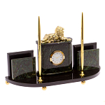 Настольный канцелярский набор из нефрита с декором в виде льва Golden Lion варинант исполнения - 2 | Loft Concept в Твери