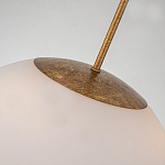 Подвесной светильник золотого цвета с полусферическим опаловым плафоном и декоративным элементом Elstead Lighting варинант исполнения - 5 | Loft Concept в Твери