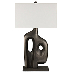 Настольная лампа с прямоугольным тканевым абажуром на фигурном каркасе Brutilist  варинант исполнения - 4 | Loft Concept в Твери