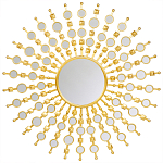 Зеркало-солнце в раме из металла с золотыми с лучами Rays of Peace варинант исполнения - 1 | Loft Concept в Твери
