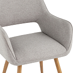 Стул в рогожке серого цвета NEASAN STOOL варинант исполнения - 7 | Loft Concept в Твери