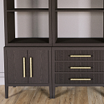 Модульный стеллаж Primo из трех составных элементов Темный орех варинант исполнения - 6 | Loft Concept в Твери