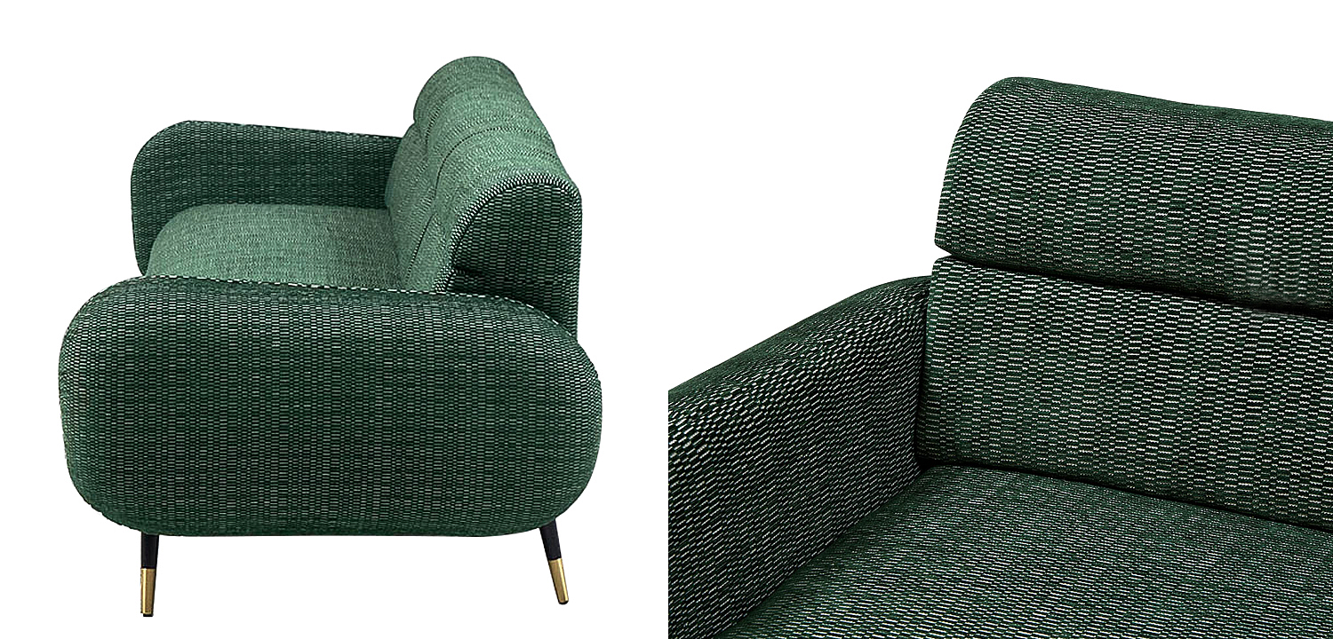 Диван Hebert Green Sofa L Зеленый Диван Hebert Green Sofa L Зеленый - Loft-Concept в Твери