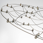 Люстра подвесная с тонкой металлической конструкцией цвета хром Quasar варинант исполнения - 6 | Loft Concept в Твери