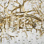 Подвесная люстра в виде ветвей деревьев золотого цвета с прозрачными подвесками-каплями 8 и 14 ламп Droplet Chandelier варинант исполнения - 6 | Loft Concept в Твери