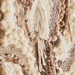 Овальный Современный Гобелен Абстракция в бежевых тонах Shallow варинант исполнения - 3 | Loft Concept в Твери