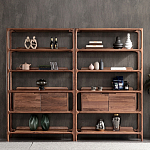 Стеллаж в гостиную для книг Moon Walnut Furniture варинант исполнения - 3 | Loft Concept в Твери