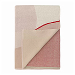 Плед из хлопка бежевого цвета с абстрактным принтом Elysian Flow Peach варинант исполнения - 5 | Loft Concept в Твери