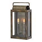 Настенный фонарь прямоугольной формы цвета состаренная латунь с двумя лампами Hinkley варинант исполнения - 1 | Loft Concept в Твери