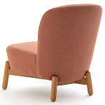 Кресло на деревянных ножках Olguin Pink Chair варинант исполнения - 4 | Loft Concept в Твери