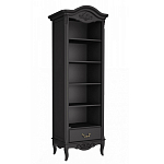 Стеллаж черный узкий из массива бука с 5-ю полками Black Provence варинант исполнения - 1 | Loft Concept в Твери