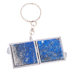 Зеркало брелок складное двухстороннее из натурального камня Лазурит Stone Mirrors варинант исполнения - 6 | Loft Concept в Твери