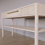 Дизайнерская Консоль с полкой и ящиком Primo Светлый дуб варинант исполнения - 4 | Loft Concept в Твери