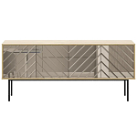 Длинная тумба с зеркальным декором Serena варинант исполнения - 9 | Loft Concept в Твери