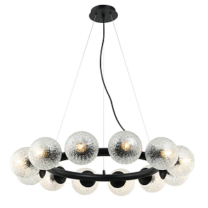 Люстра Perforated Glass Bubbles black D77