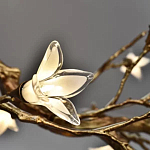 Люстра в виде золотой ветки с цветами Glass Flower Pendant Light варинант исполнения - 9 | Loft Concept в Твери