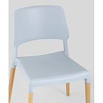 Пластиковый стул на ножках из массива бука Ferret Grey-Blue варинант исполнения - 2 | Loft Concept в Твери