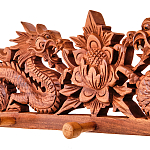 Панно-вешалка из дерева драконы Panel With Animals варинант исполнения - 2 | Loft Concept в Твери