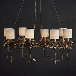 Люстра с каркасом в виде цветков розы и тканевыми абажурами Flowers and Fox Roses варинант исполнения - 4 | Loft Concept в Твери