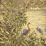 Обои ручная роспись Le Brésil Amarelo Deep Rich Gold варинант исполнения - 1 | Loft Concept в Твери