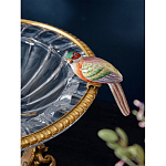 Чаша стеклянная с фигурками разноцветных попугаев на ободке 41 Eden Garden варинант исполнения - 4 | Loft Concept в Твери