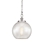 Подвесной светильник с прозрачным стеклянным плафоном в форме шара в современном стиле на цепи Feiss варинант исполнения - 1 | Loft Concept в Твери