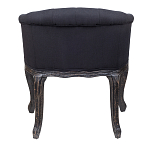 Кресло низкое в стиле прованс Черный Лен Louis French Armchair  варинант исполнения - 3 | Loft Concept в Твери
