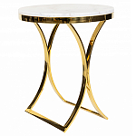 Кофейный столик на подстолье золотого цвета Noelle варинант исполнения - 1 | Loft Concept в Твери