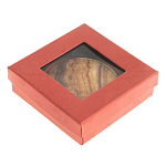 Зеркало карманное складное круглое из натурального камня Оникс в подарочной упаковке Gold Stone Mirrors варинант исполнения - 4 | Loft Concept в Твери