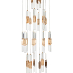 Люстра с прямоугольными плафонами из хрусталя Esme Rectangular Crystal Gold Chandelier варинант исполнения - 4 | Loft Concept в Твери