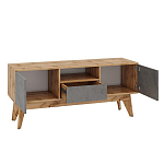 ТВ-тумба с фасадом цвета серый бетон Grace of Furniture  варинант исполнения - 3 | Loft Concept в Твери