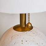 Настольная лампа на круглом основании из натурального камня Bartolomeo варинант исполнения - 2 | Loft Concept в Твери