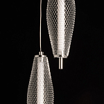 Люстра круглая каскадня с 5-ю плафонами из металлической сетки Mesh Lampshade Lighting варинант исполнения - 8 | Loft Concept в Твери