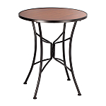 Столик приставной с круглой столешницей на металлическом черном основании Scenical Table варинант исполнения - 1 | Loft Concept в Твери